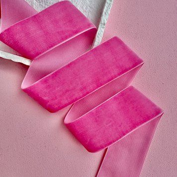Стрічка оксамитова (велюр) 38мм барбі ок37 фото