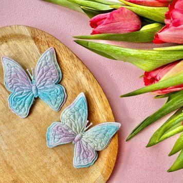 Патчі метелики омбре подвійні глітерні пм48 фото